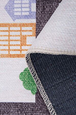 Artloop Çocuk Odası Halısı Minor Dekoratif Beyaz Halı AL 407